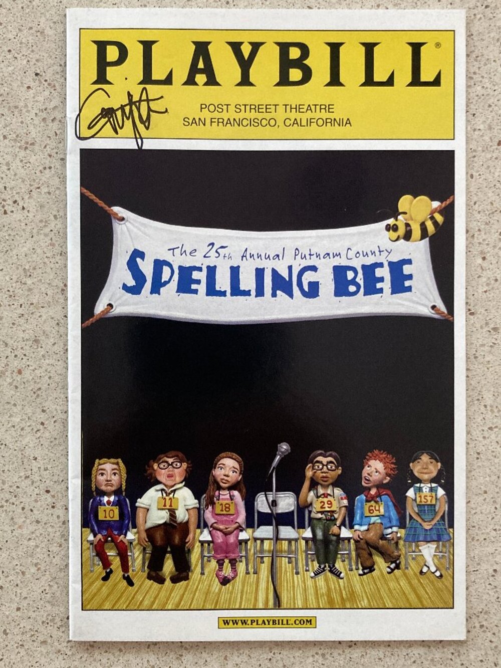 Greta Lee Signed Playbill The 25th Annual Putnam County Spelling Bee Feb 2006